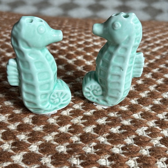 Other - Sea Horse Salt & Pepper Shakers new Sea green color costal boho (A)